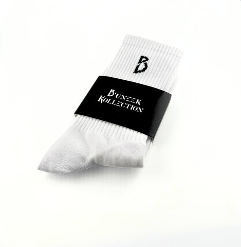 White/black B Socks