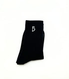 Black/White B Socks
