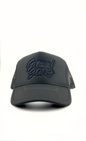 Black on black  Trucker Hat