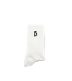 White/black B Socks